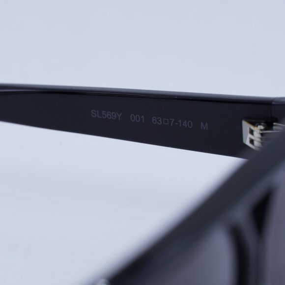 Saint Laurent SL569Y 001 Sunglasses Black Aviator Frame, Grey Lenses main image 5